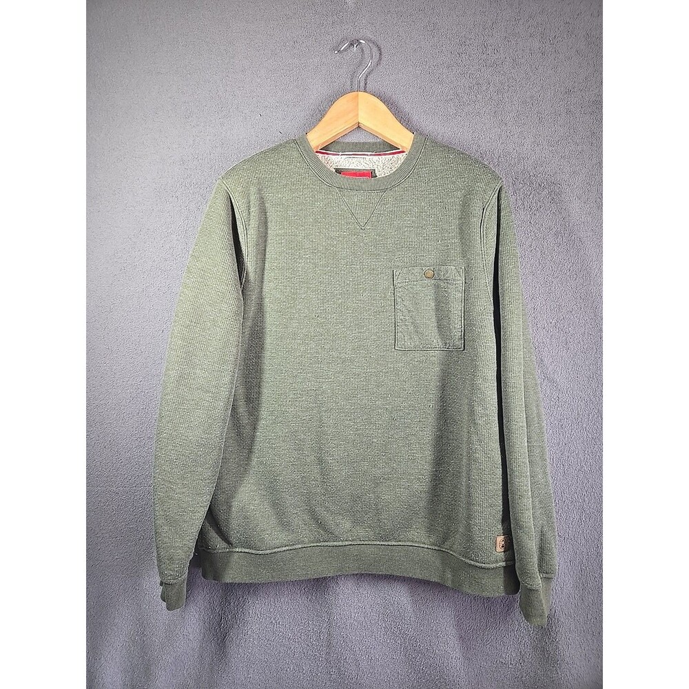 Coleman Sweatshirt Mens XL Green Camo Thermal Henley Sherpa Fleece Outdoor